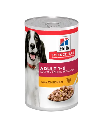  HILL'S Science Plan Canine Adult Chicken 370 g Conserva hrana umeda pentru caini adulti, cu pui 
