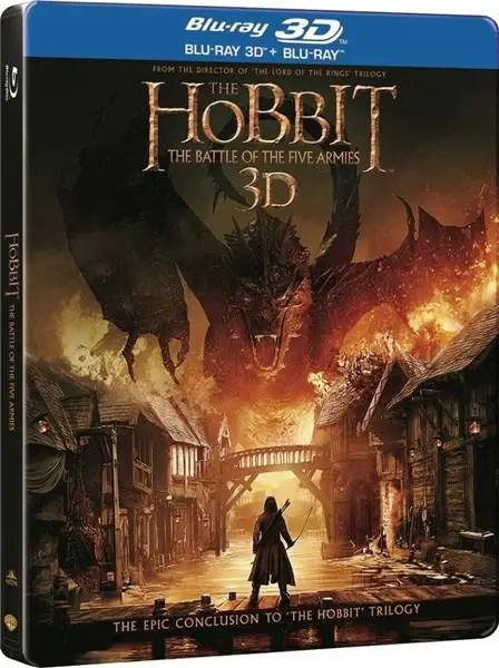  Hobbitul 3: Batalia celor cinci ostiri / The Hobbit: The Battle of the Five Armies Blu-Ray 3D Steelbook | Peter Jackson 