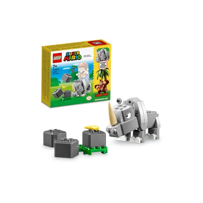  LEGO Super Mario - Set de extindere - Rinocerul Rambi (71420) 