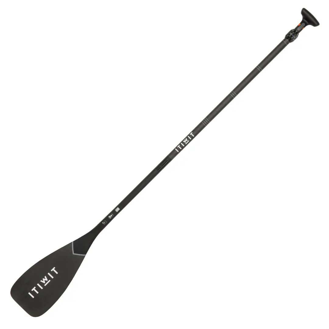 Pagaie Carbon Demontabilă și Reglabilă Stand up paddle 900 -170-210 cm Negru 