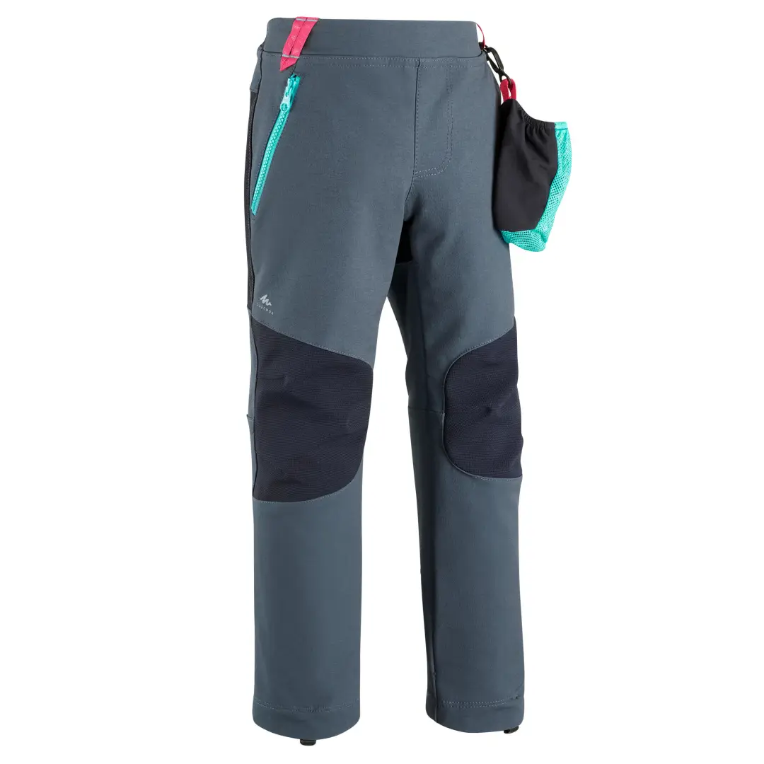  Pantalon Softshell Drumeție la munte MH550 Gri Copii 2- 6 ani 