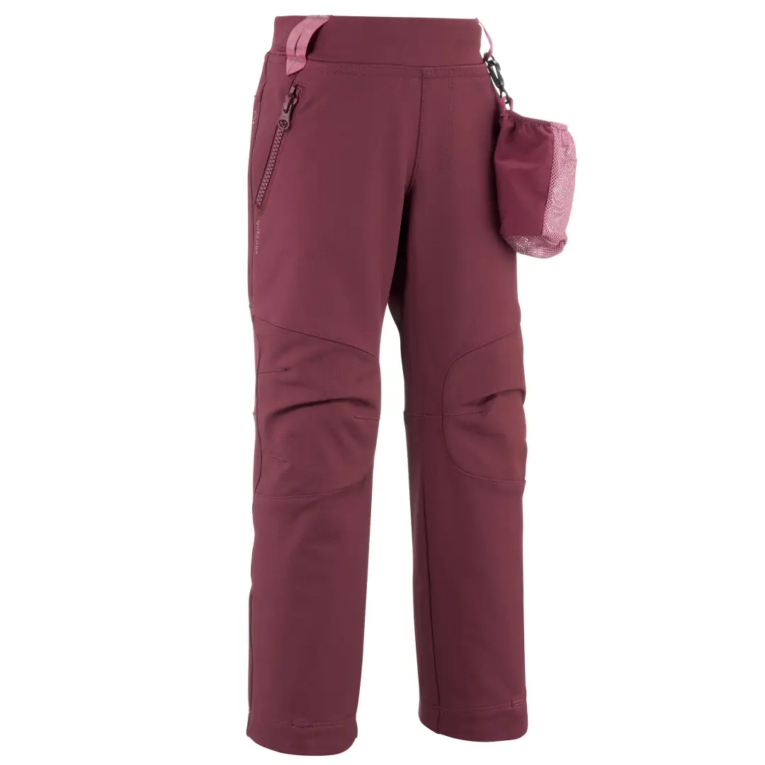  Pantalon Softshell Drumeție la munte MH550 Roz Copii 2- 6 ani 