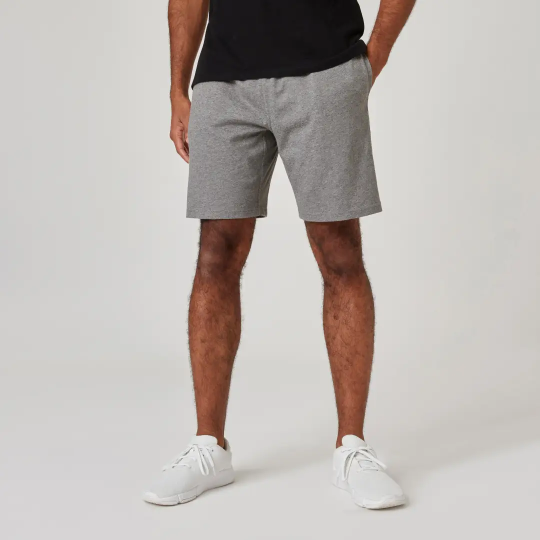  Pantalon scurt Regular 500 Fitness Essentials Gri Bărbaţi 