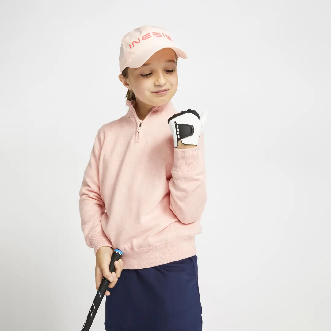  Pulover de golf Protecţie Vânt MW500 roz Copii 