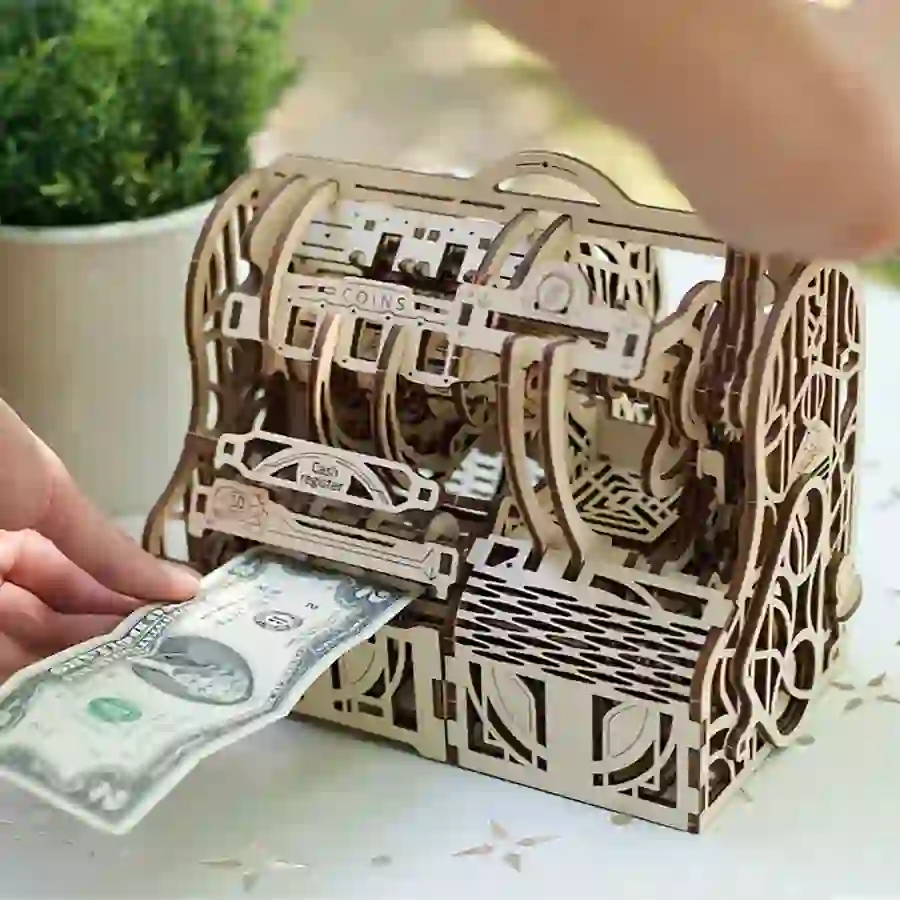  Puzzle 3D Casa de marcat din lemn Ugears 