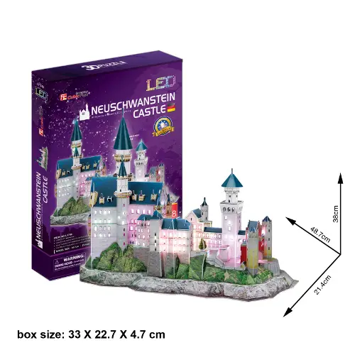  Puzzle 3D LED CubicFun Castelul Neuschwanstein 