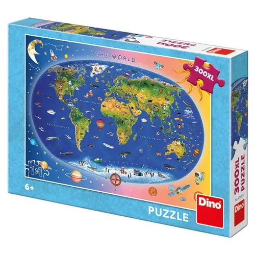  Puzzle XL Dino Harta Lumii 300 Piese 