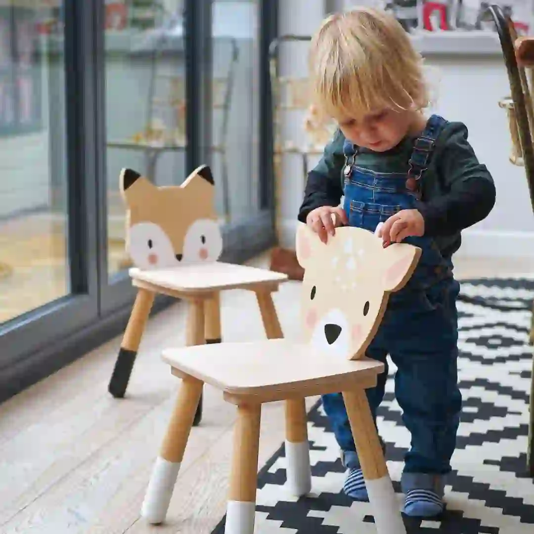  Scaunel din lemn pentru copii, Caprioara 