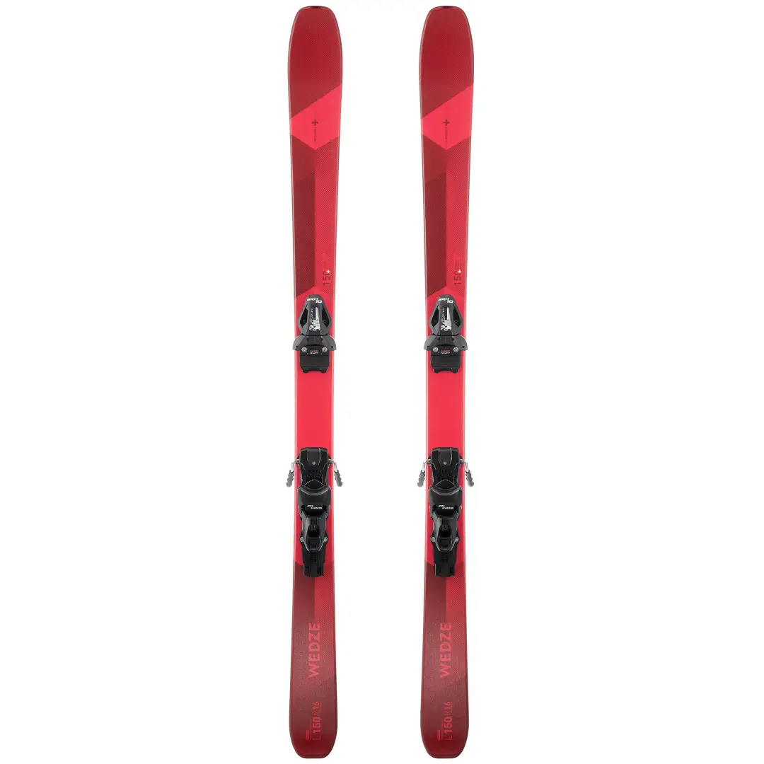  Schiuri cu legături schi pe pârtie CROSS 150+ Roșu-Bordo Bărbați 
