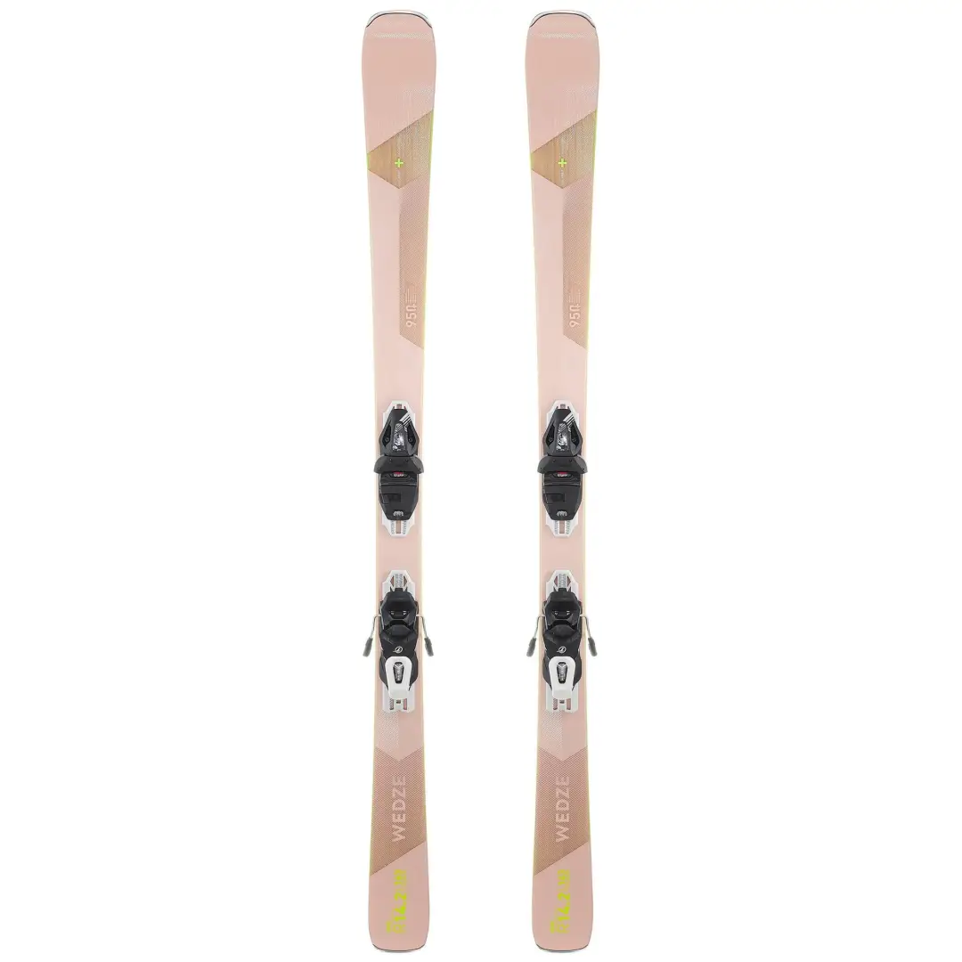  Schiuri cu legături schi pe pârtie CROSS 950+ Roz Damă 