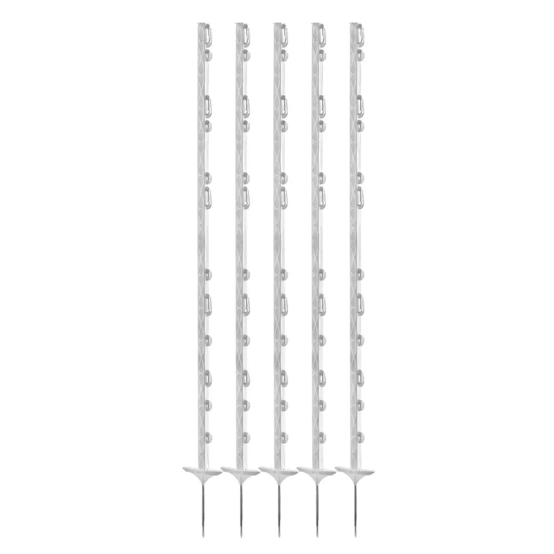  Set Ţăruşi Echitaţie PVC/Titan pentru Gard 160cm x5 