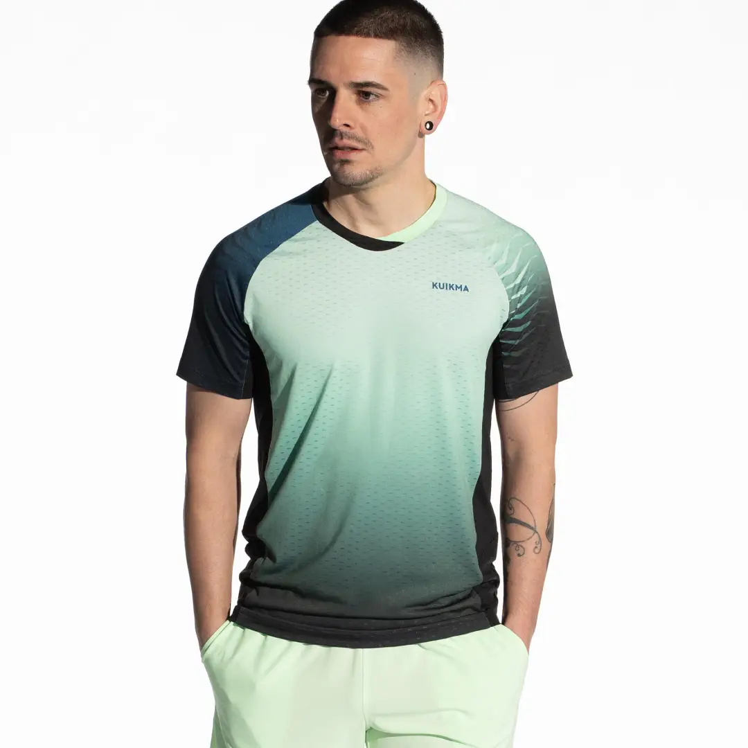  Tricou Tehnic Padel PTS900 Verde Bărbați 