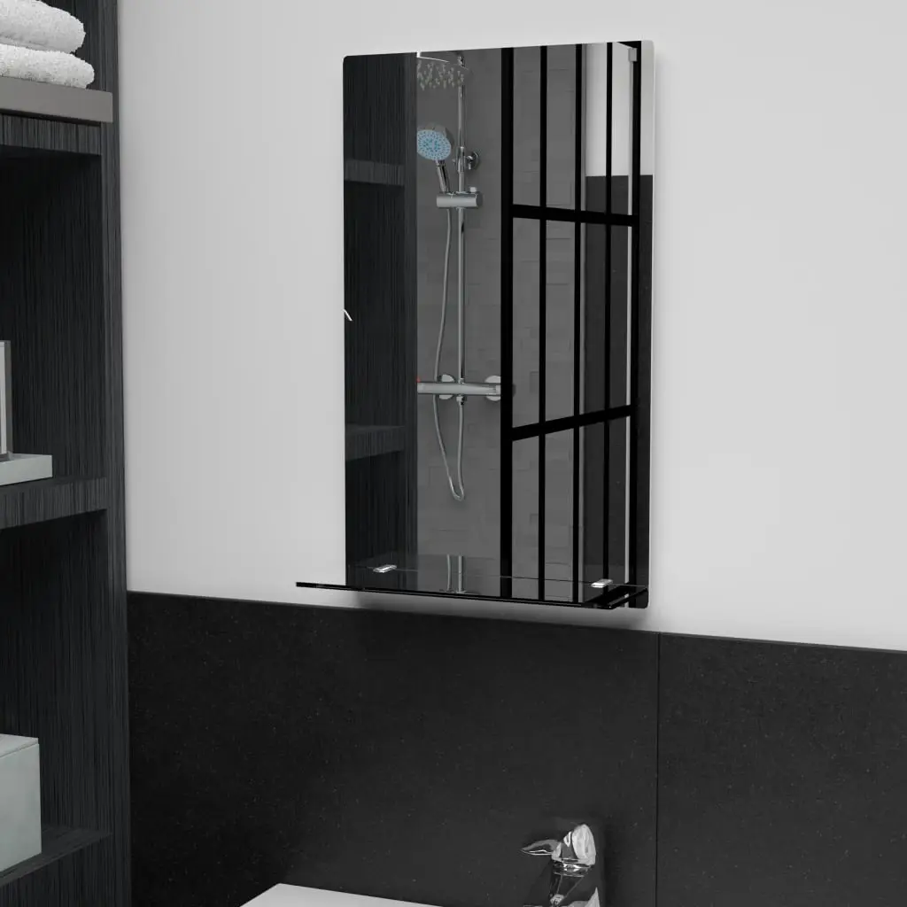  vidaXL Oglindă de perete cu raft, 30 x 50 cm, sticlă securizată 